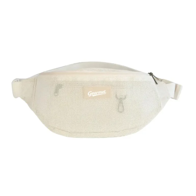 Sande-essentials-crossbody-bag-mesh-bumbag-sand-neutral-front